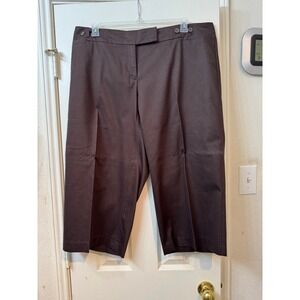 In Studio plus size capri pants size‎ 18W brown wide leg dry cleaned